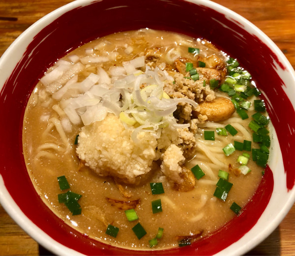 「【限定】にんにく好きの味噌ラーメン大盛り無料　1100円」@麺場 浜虎 横浜店の写真