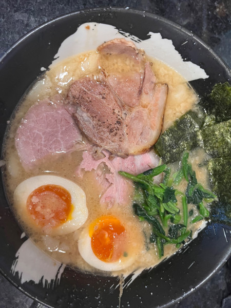 「クマガ家豚骨醤油1,000円＋小ちゃー丼120円」@横浜家系ラーメン クマガ家の写真