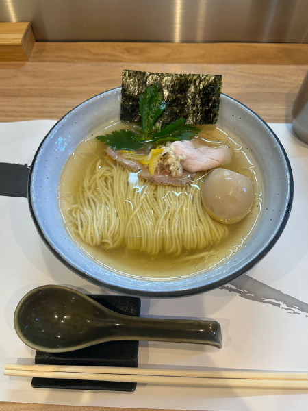 「塩そば➕味玉」@中華蕎麦 采ノ芽の写真