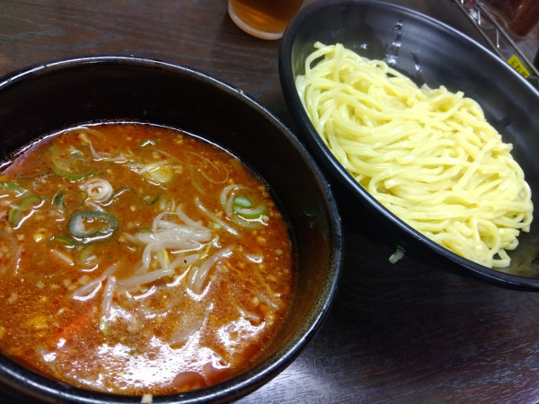 「辛味噌つけ麺　大盛り(950円)」@つけ麺隅田の写真