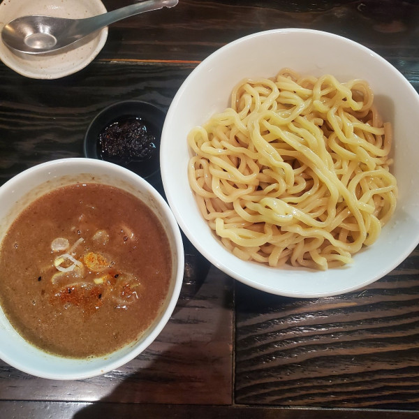 「つけ麺並極太麺変更辛味トピ」@麺屋 和利道 waritoの写真