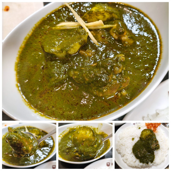 「サグチキンカレー＋タンドリーチキンセット＝¥2300」@デリー 上野店の写真