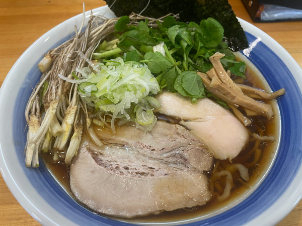 「限定・セリと生姜醤油：1350円」@麺屋しん蔵の写真