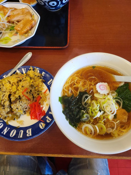 「高菜炒飯ラーメンセット」@れいれい亭の写真
