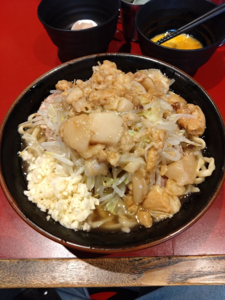 「豚１枚ラーメン（ニンニクアブラ）」@ラーメン二郎 荻窪店の写真