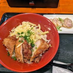 炙りチーズ鶏あぶら麺+鶏唐揚げ鶏チャーシュー
