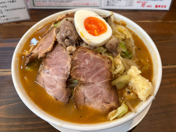 「特製ラーメン半マシ野菜マシ」@ラーメン 達磨食堂の写真