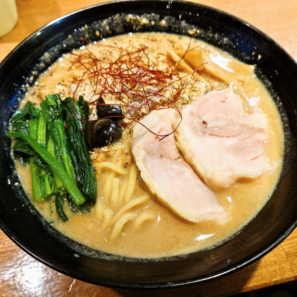 「鶏ポタラーメン＋追い飯」@廻麺鶏千 高田馬場店の写真