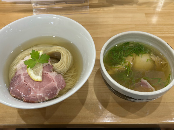 「昆布水つけ麺・塩・味玉」@NAGASHARIの写真