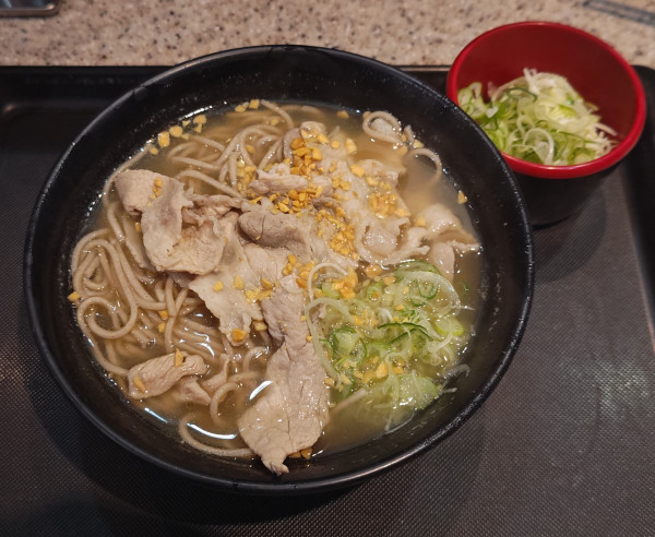 「【期間限定】肉骨茶そば+ネギ増し」@名代 富士そば 昭和通り店の写真