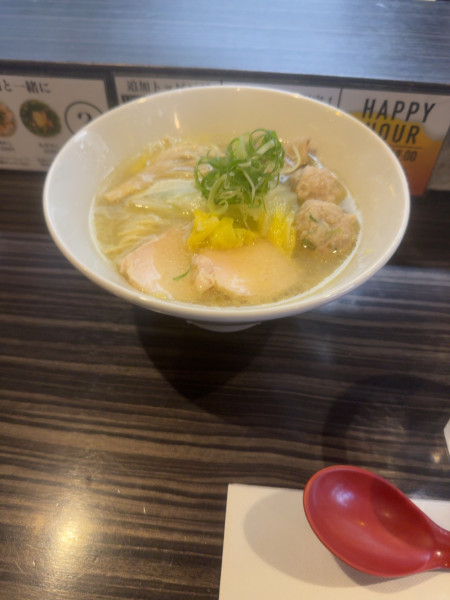 「限定メニュー　とろみ塩しょうがらーめん」@志奈そば 田なかの写真