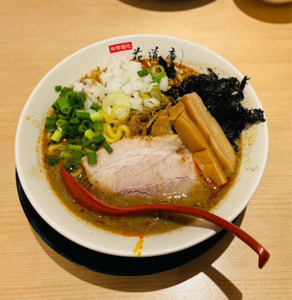「濃厚煮干辛味噌ラーメン」@味噌麺処 花道庵 川崎平間店の写真