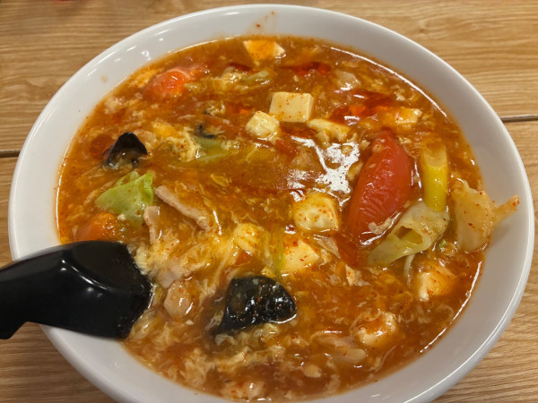 「トマトサンラータンメン2辛」@湯乃泉 草加健康センター 草加店の写真