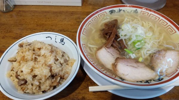 「中華そば+特製肉めし」@田中そば店 浅草店の写真