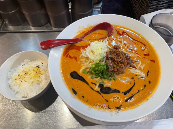 「海老寿久担々麺✖️追いリゾット」@麺屋 愛心 TOKYO 町屋店の写真