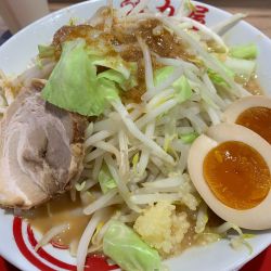 にんにく背脂醤油ラーメン(ｱﾌﾞﾗﾏｼ半熟味付玉子)