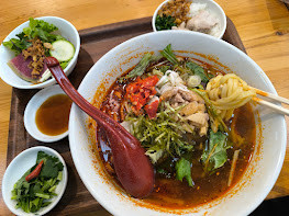 「ランチ 辛そばセット(辛め)(1,450)」@米どころの写真