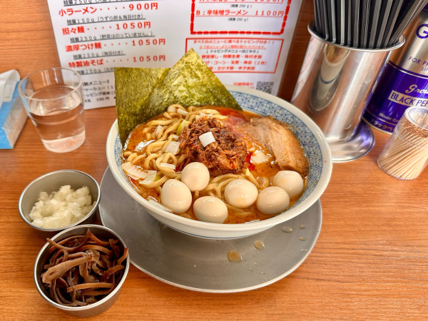「担々麺（玉ねぎ、キクラゲ）＋チャーシュー、うずらW」@ラーメン ぶぅさんの写真