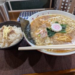 政好セット(中華そば＋生姜めし)