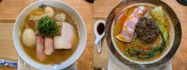 「特上中華そば1800円 担々麺1350円」@創作麺ひとすじの写真