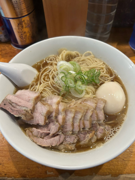 「比内鶏肉そば+味玉+肉増し+大盛」@自家製麺 伊藤の写真