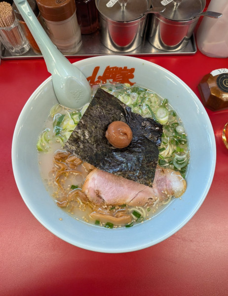 「朝ラーメン + 薬味ネギ + 広州メンマ」@ラーメン山岡家 小山駅南店の写真