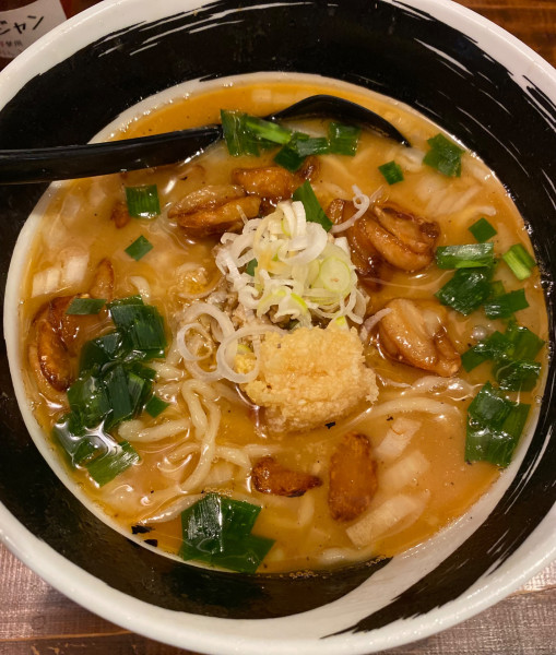 「【限定】にんにく好きの味噌ラーメン　1100円」@麺場 ハマトラの写真