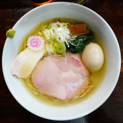 手もみ中華そば（塩）＋味玉＋ビール中瓶