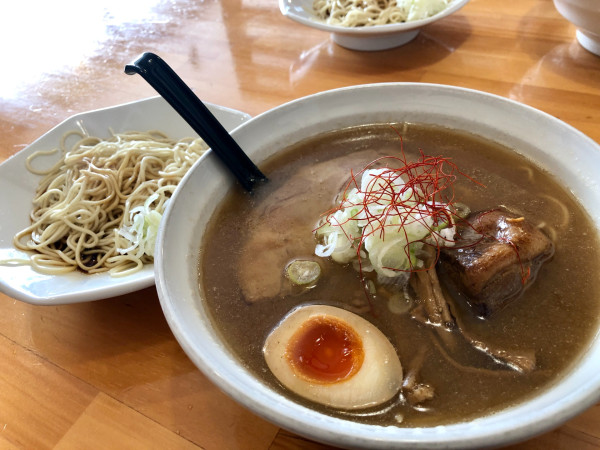 「本気の煮干しそば+合え玉」@麺屋 千葉 JAPAN Miyagiの写真