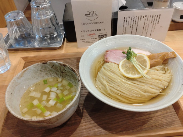「昆布水つけ麺塩　大盛」@HONJO NOODLE HOUSEの写真