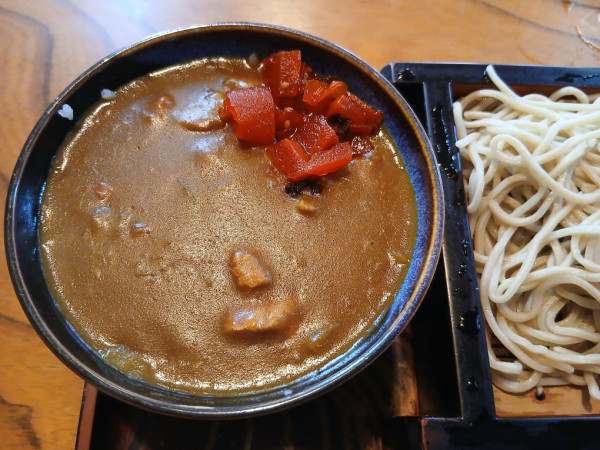 「もりそばセットのミニカレー丼 1100円」@おそば まるか家の写真