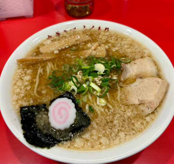 「背脂中華そば＋半ライス」@中華そば ふくもりの写真