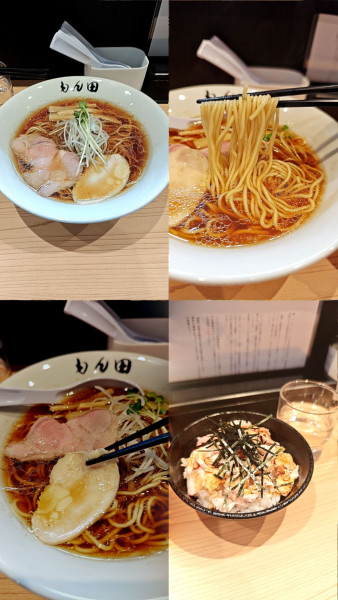 「『らーめん 黒+チャーシュー丼(￥1000+350)』」@自家製麺もん田の写真