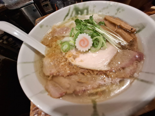 「ワンタン入り塩ラーメン1300円」@G麺7の写真
