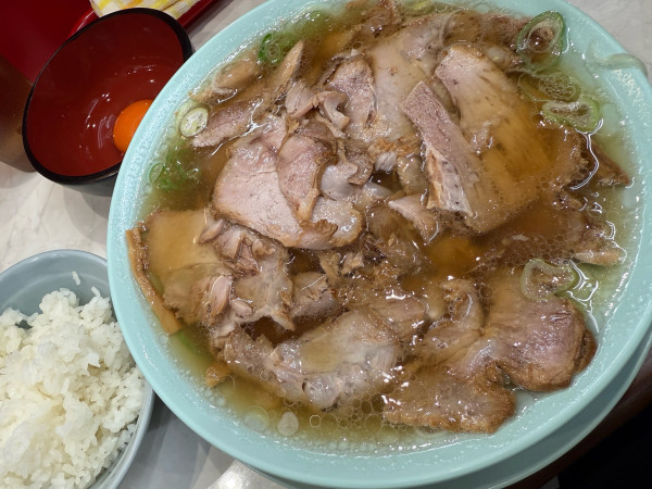 「チャーシュー麺+生玉子+サービスライス」@なぎちゃんラーメン  浅草橋駅前店の写真