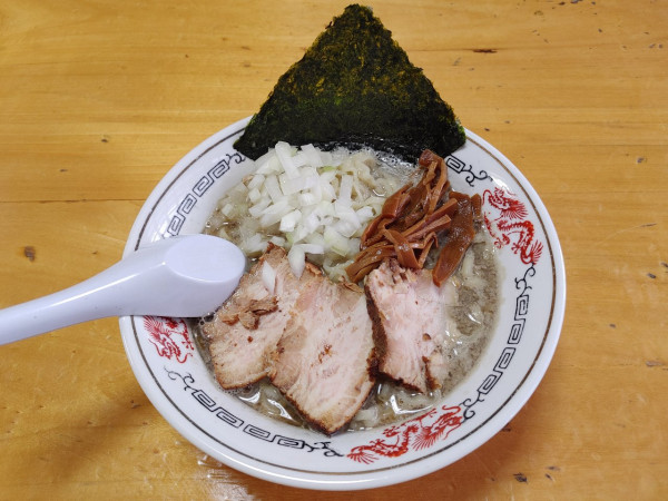 「背脂煮干中華　和え玉　900+300円」@福島屋の写真