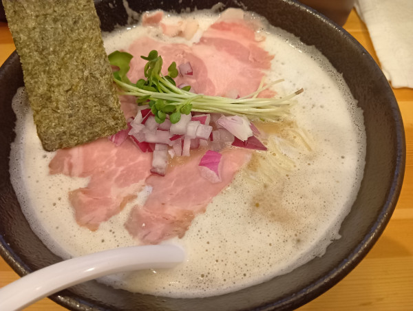 「白湯醤油卵かけご飯セット　麺大盛」@らあめん 常護の写真