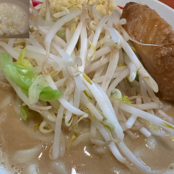 塩ミニラーメン+白子産新玉ねぎ+ヤサイ少な目+ニンニク