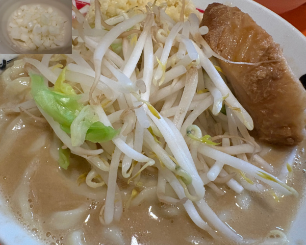 「塩ミニラーメン+白子産新玉ねぎ+ヤサイ少な目+ニンニク」@ちばからの写真