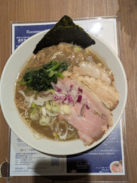 「背脂濃厚豊後式煮干そば」@煮干とスパイス拉麺豊の写真