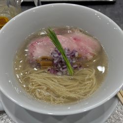中華蕎麦(塩)1000円+三岳(水割)550円