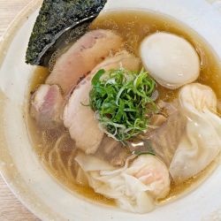 味玉そば（MIX）＋海老ワンタン（2個）