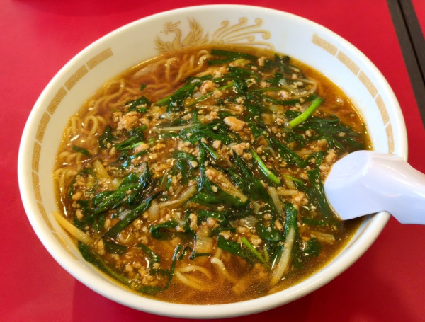 「ニラそば(スープあり)」@桃花園の写真