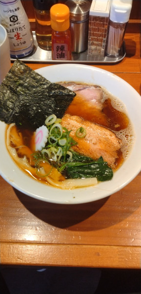 「中華そば+厚切りバラチャーシュー+和え玉(牡蠣クリーム)」@麺屋 真心の写真