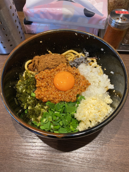 「台湾まぜそば 並 にんにく多め」@麺屋 あびすけ 綱島店の写真