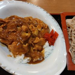 ミニカツカレーともり蕎麦セット 1200円