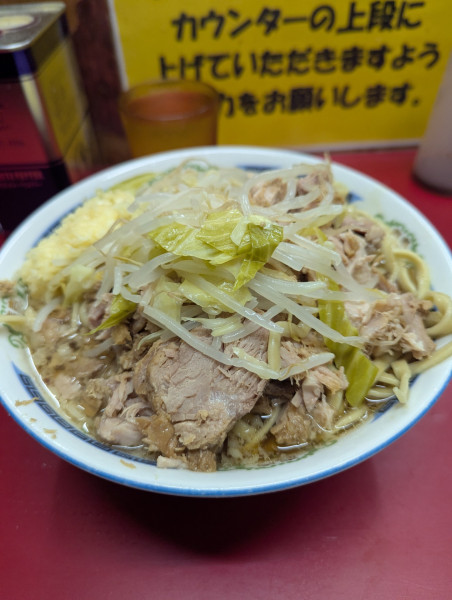 「大W豚入り」@ラーメン二郎 目黒店の写真