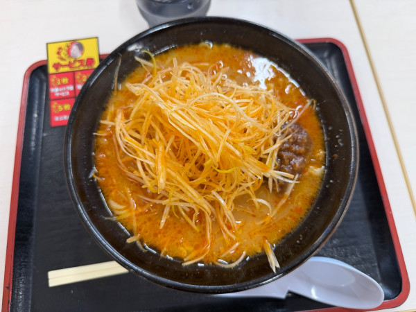 「浅間火山ラーメン(普通)1100円」@佐久平PA（上り）軽食コーナーの写真