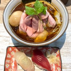 特製四つ葉そば＋本日のにぎり