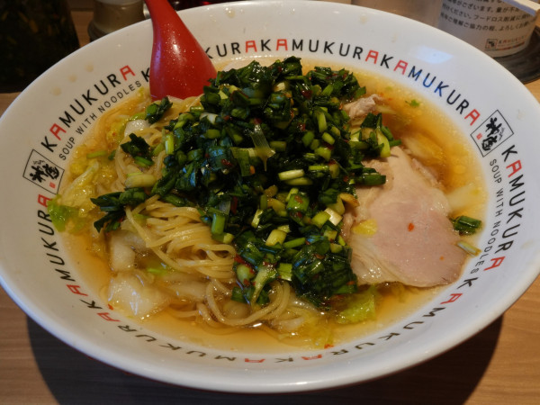 「おいしいラーメン 麺硬め＋サービス味玉」@どうとんぼり神座 ヨドバシAkiba店の写真